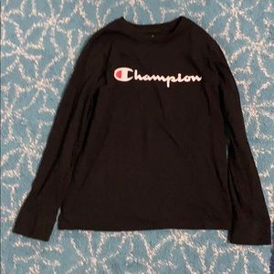 black champion long sleeve shirt